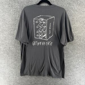 Tommy Bahama Shirt Mens Medium Gray Beer Tee Short Sleeve Get‎ Off My Case